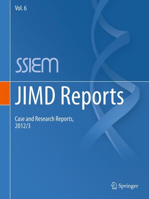cover image of JIMD Reports--Case and Research Reports, 2012/3